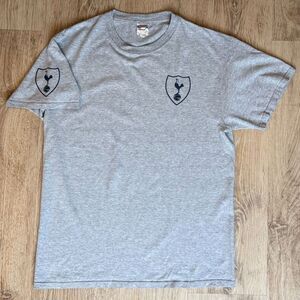 Jerzees Tottenham Hotspur Soccer Crest Logo Gray T-Shirt Medium Athletic Tee
